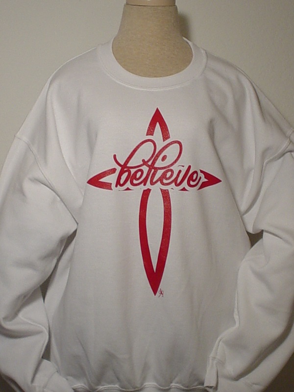 Believe Sweatshirt - No One Has Your Back Like Jesus Christian t-shirts and Gifts Believe Sweatshirt - No One Has Your Back Like Jesus Christian t-shirts and Gifts